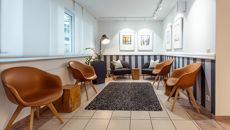 Wartezimmer der Zahnarztpraxis Bastkowski in Herne